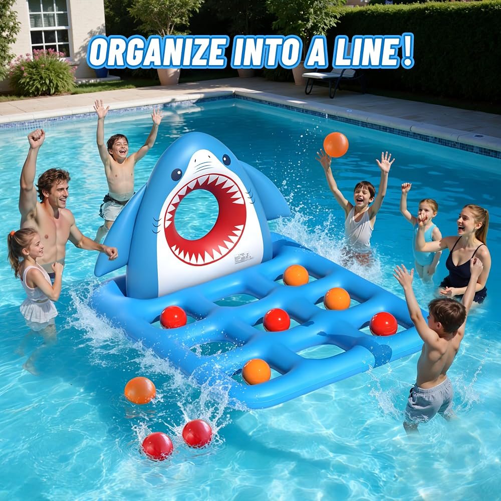 Shark Tic Tac Toe Pool Game view 3