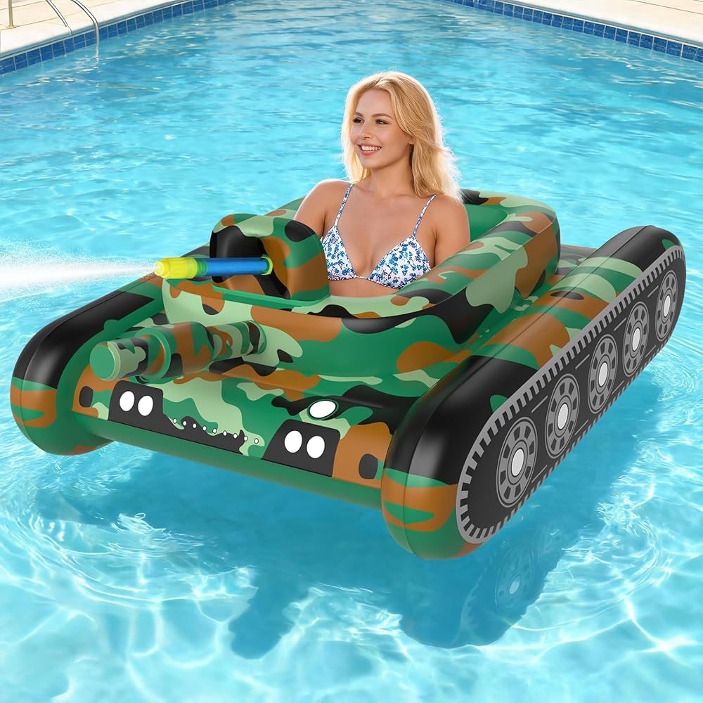 Tank Pool Float with Water Cannon view 2