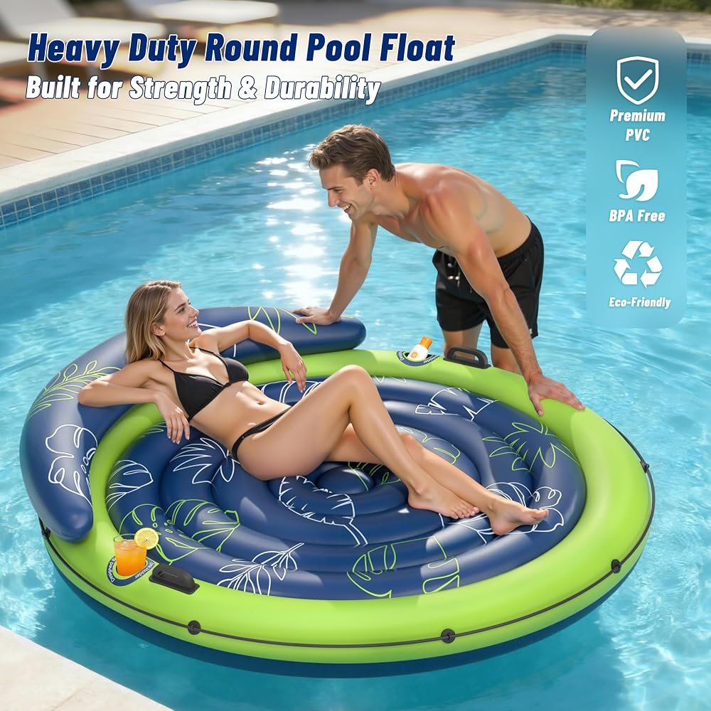 XL Round Tanning Pool Raft view 4